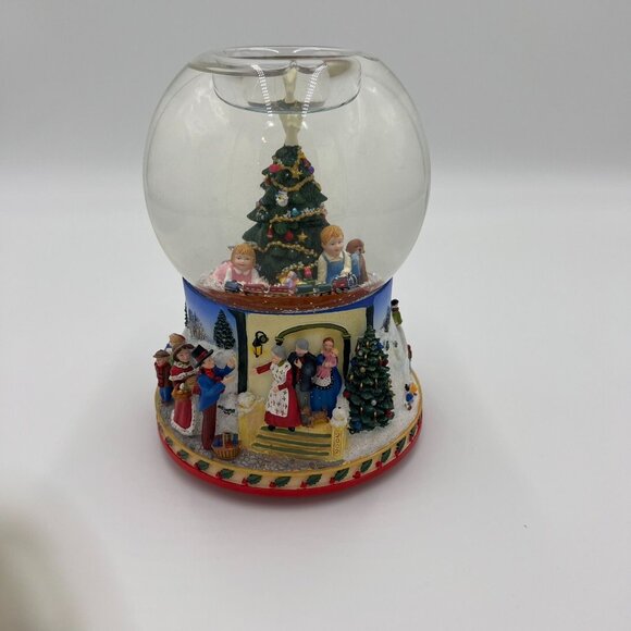 Vintage Kids PartyLite Christmas Morning Musical Snow Globe With Rotating Scene - Picture 1 of 4